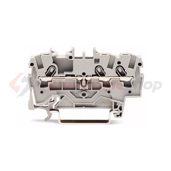 Átmenő sorkapocs TS35 1-szintes 18A 0.75-1.5mm2 szürke rugószorításos rugószorításos WAGO - 2001-1301