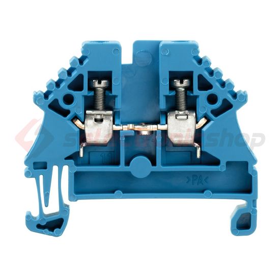 Átmenő sorkapocs TS35 1-szintes 24A 0.5-2.5mm2 kék csavaros robbanásbiztos WDU 2.5N BL Weidmüller - 1023780000