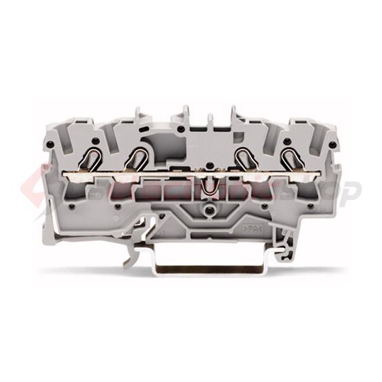 Átmenő sorkapocs TS35 1-szintes 24A 0.75-2.5mm2 szürke rugószorításos rugószorításos WAGO - 2002-1401