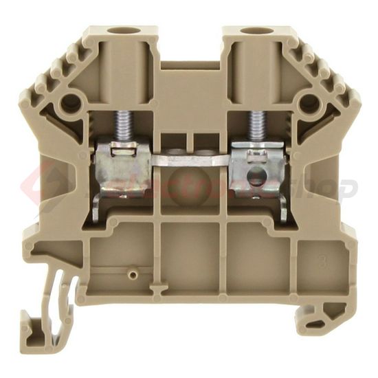 Átmenő sorkapocs TS35 1-szintes 32A 0,2-4mm2/érvéghüvely bézs csavaros/ SRK 4/2A BG CONTA-CLIP - 17104.2