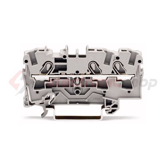 Átmenő sorkapocs TS35 1-szintes 32A 0.75-2.5mm2 szürke rugószorításos rugószorításos WAGO - 2004-1301