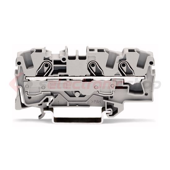 Átmenő sorkapocs TS35 1-szintes 41A 1.5-6mm2 szürke rugószorításos rugószorításos WAGO - 2006-1301