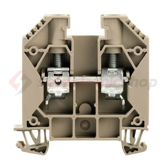 Átmenő sorkapocs TS35 1-szintes 76A 1.5-16mm2 bézs csavaros robbanásbiztos WDU 16 Weidmüller - 1020400000