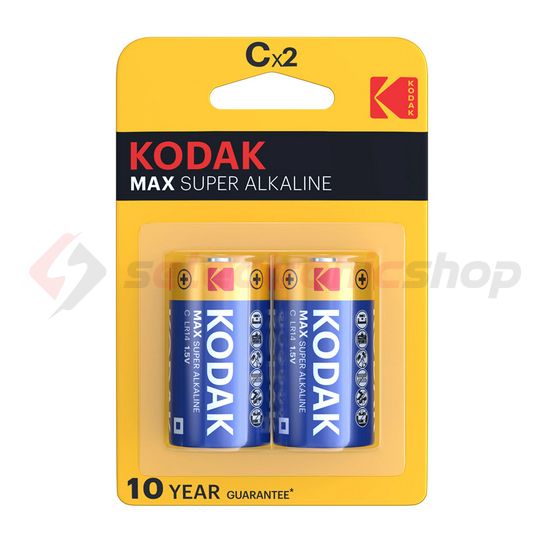 Baby elem C 1.5V alkáli-mangán LR14 Baby(C/R14) MN1400 Max Super KODAK - CMAXB2