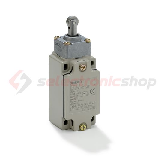 Biztonsági végálláskapcsoló fém 1ny 1z görgős ütköző 2A/AC15/230V IP67 D4B-4171N OMRON - 373234