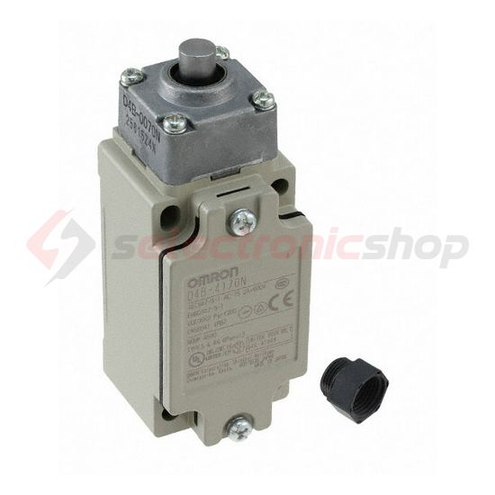 Biztonsági végálláskapcsoló fém 1ny 1z kúpos/félgömb nyomórúd 2A/AC15/230V IP67 D4B-4170N OMRON - 373246