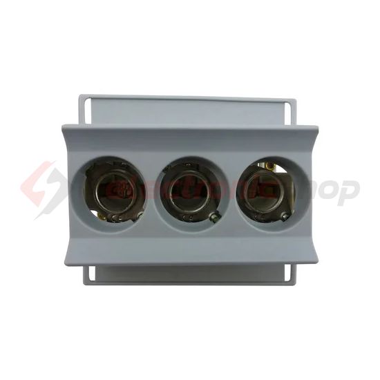 Biztosítóaljzat Neozed 3P D01 16A 400V műanyag  burkolattal kalapsínre 01730.172000 MERSEN - A219144E (0790)