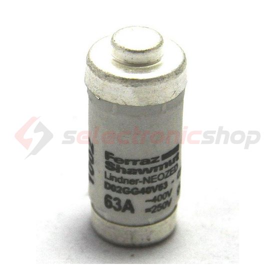 Biztosítóbetét D02 63A gL/gG 400V réz-színkód D02GG40V63 MERSEN - C201873J (0819)