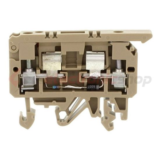 Biztosítós sorkapocs TS35/32 5x20, 5x25 mm bézs kalap-/G-sín STK 1/LED(RD)/230V AC BG CONTA-CLIP - 2458.2