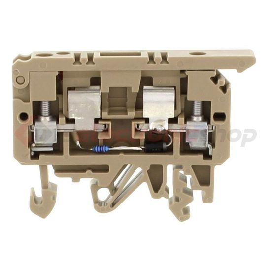 Biztosítós sorkapocs TS35/32 5x20, 5x25 mm bézs kalap-/G-sín STK 1/LED(RD)/24V DC BG CONTA-CLIP - 2449.2