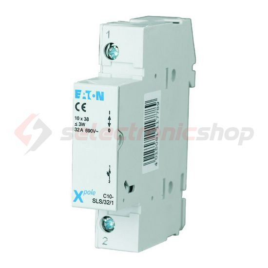 Biztosítós szakaszolókapcsoló sorolható 10x38 kompakt C1-C3 forma 1-pólus 32A C10-SLS/32/1 EATON - 112220