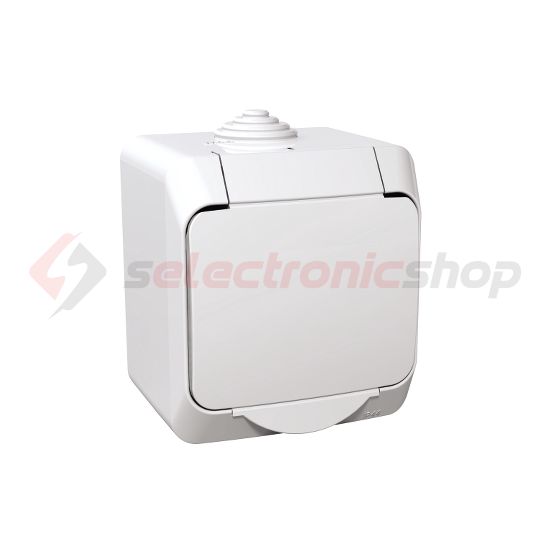 CedarPlus 162 dugalj földelt gyerekzárral fehér IP44 falonkívüli Schneider - WDE000541