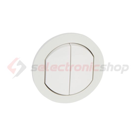 Céliane billentyű kettős kapcs/nyg.-hoz fehér üres-jel IP44 műanyag fényes LEGRAND - 067802