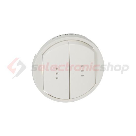 Céliane billentyű kettős kapcs/nyg.-hoz fehér üres-jel  jelzőfényes műanyag fényes LEGRAND - 068004