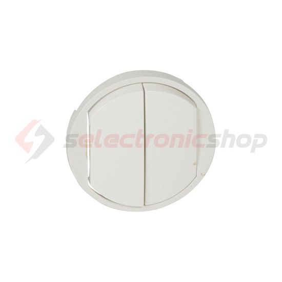 Céliane billentyű kettős kapcs/nyg.-hoz fehér üres-jel műanyag fényes LEGRAND - 068002