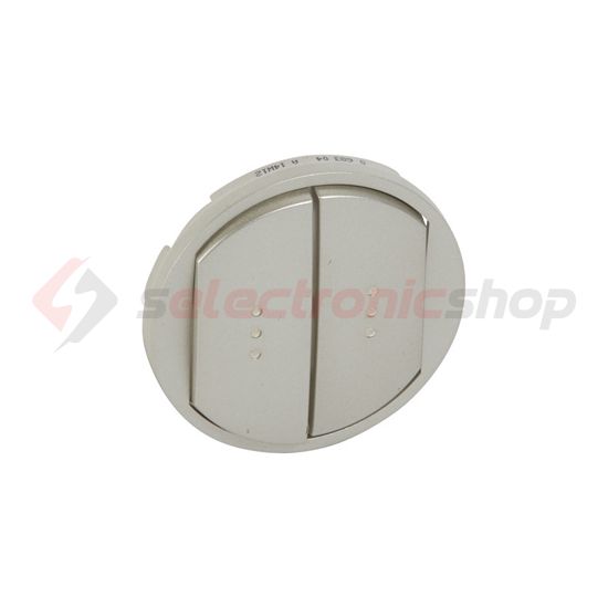 Céliane billentyű kettős kapcs/nyg.-hoz titán üres-jel  jelzőfényes műanyag fényes LEGRAND - 068304