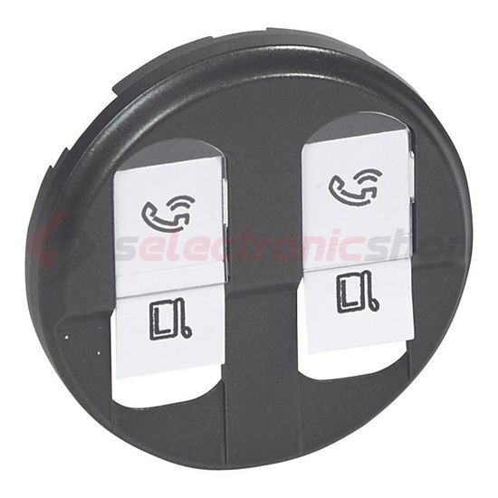 Céliane fedlap 2xRJ45 adatcsatlakozóhoz műanyag címketartó nélkül grafit LEGRAND - 067952