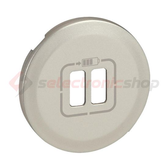 Céliane fedlap 2xUSB töltőcsatlakozóhoz műanyag titán címketartó nélkül LEGRAND - 068556