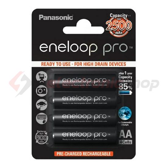 Ceruza akkumulátor NiMH 4db 1.2V 2500mAh HR6 Mignon(AA/R6) AA eneloop Panasonic - BK-3HCDE/4BE