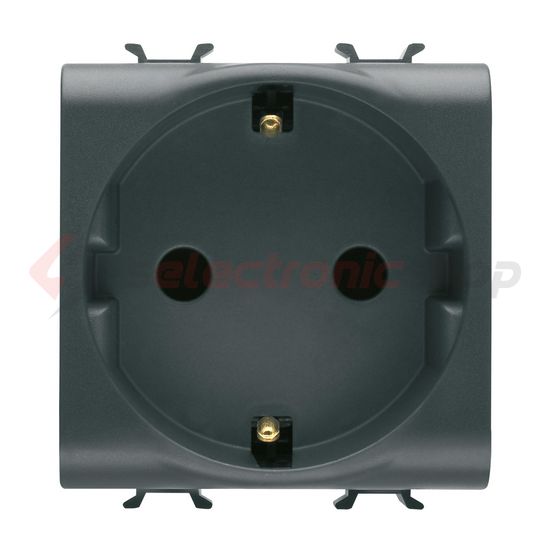 ChoruSmart 162 dugalj földelt gyerekzárral fekete IP41 modultartó csavaros GEWISS - GW12241