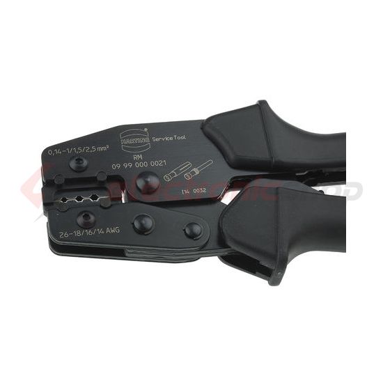 Crimp fogó pozícionálóval kézi krimpelt 0.14-2.5mm2/vezeték Han D/E/Yellock-hoz HARTING - 09990000021