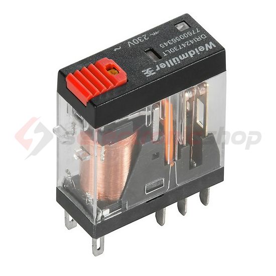 Csatolórelé 5A 2-v dugaszolós 184-253VAC monostabil IP20 DRI424730LT Weidmüller - 7760056345