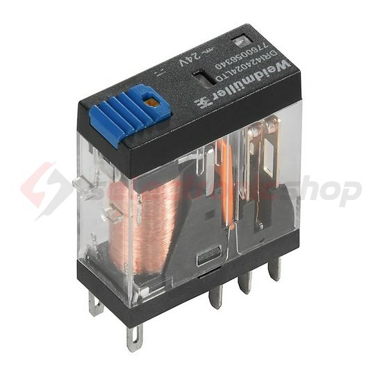 Csatolórelé 5A 2-v dugaszolós 21.6-26.4VDC monostabil IP20 DRI424024LTD Weidmüller - 7760056340