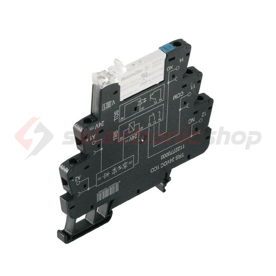 Csatolórelé keskeny aljzattal 6A 1v csavaros 19.2-28.8VDC monostabil TRS 24VDC 1CO Weidmüller - 1122770000