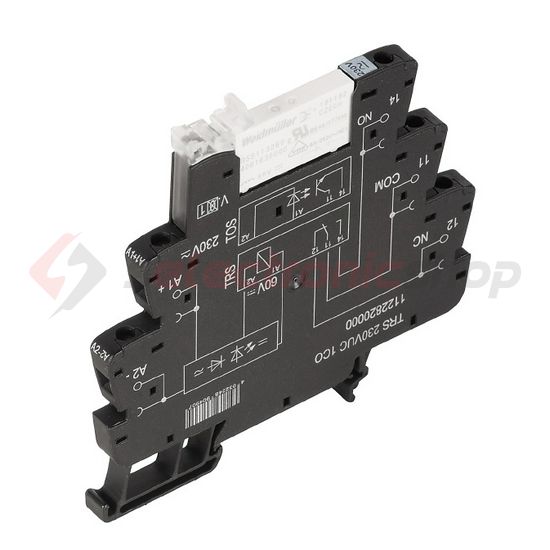 Csatolórelé keskeny aljzattal 6A 1v csavaros 21.6-26.4V50Hz 21.6-26.4VDC TRS 24VUC 1CO Weidmüller - 1122780000