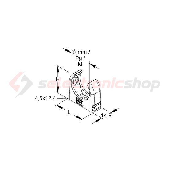 Csőbilincs 47-48mm-csőátmérőhöz műanyag 1db csőhöz szürke sorolható 796.360 Niedax - 4011126177237