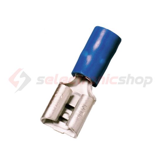 Csúszósaru 20,8mm hüvely részlegesen szigetelt kék lapos 6,3x0,8 mm réz LIF 2,5F638 R Weidmüller - 9200560000