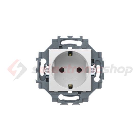 Dahlia 162 dugalj földelt gyerekzárral fehér IP41 modultartó rugós GEWISS - GW35206W