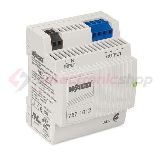 DC tápegység 85-264VAC-be 120-373VDC-be 22.8-26.4VDC-ki 2.5A-ki stabilizált 4M WAGO - 787-1012