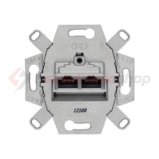 Delta adatcsatlakozó betét adapterrel 2xRJ45 Cat6e fém címketartó nélkül SIEMENS - 5TG2026-2