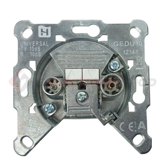 Delta antenna aljzat TV-R süllyesztett 2-kimenet átmenő 10dB/860MHz HIRSCHMANN - GEDU10