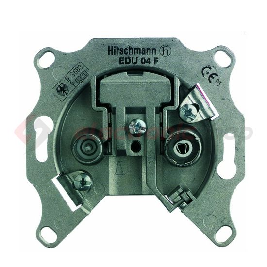 Delta antenna aljzat TV-SAT süllyesztett 2-kimenet végzáró 4dB/860MHz HIRSCHMANN - EDU04F