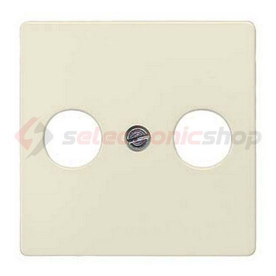 Delta fedlap TV-RD koax-antennadugaljhoz műanyag címketartó nélkül elektrofehér SIEMENS - 5TG2591