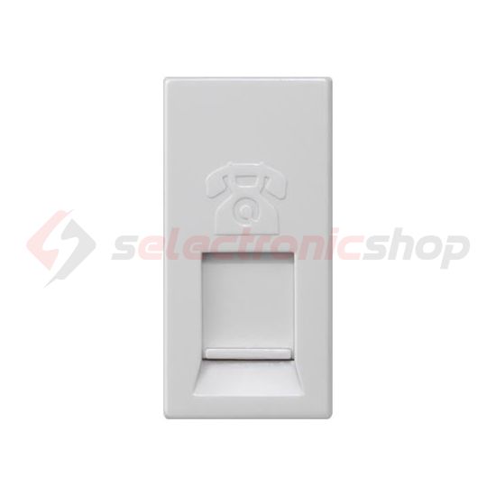 Delta M-System telefon csatlakozó betét közp. fedéllel RJ11/RJ12 Cat3 fehér SIEMENS - 5TG9874-1TW