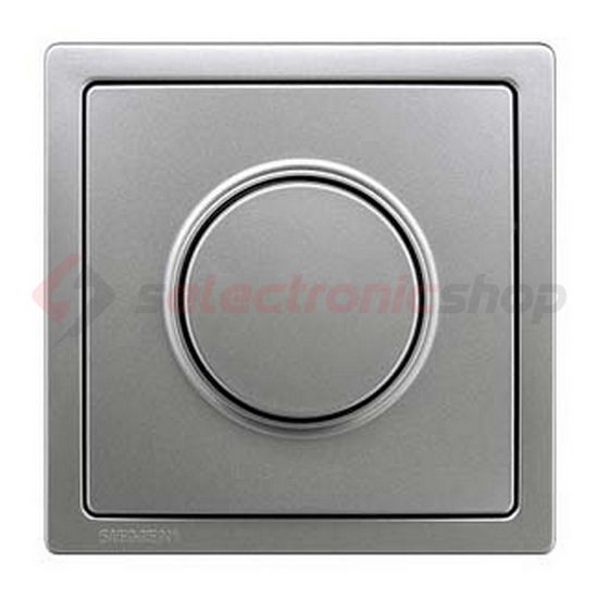 Delta Style fedlap forgatógomb fényerőszabályozóhoz platina üres-jel IP20 műanyag fényes SIEMENS - 5TC8912-1