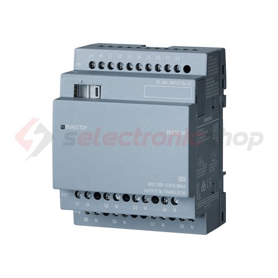 Digitális be- és kimeneti modul DM16 8DI 8DO tranzisztor 20.4-28.8V/DC LOGO! SIEMENS - 6ED1055-1CB10-0BA2
