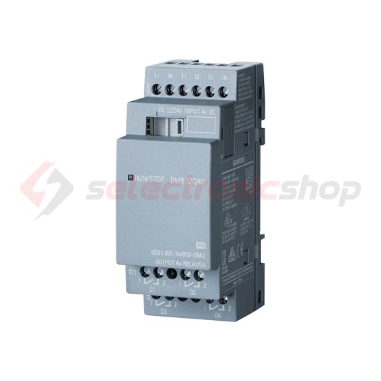 Digitális be- és kimeneti modul DM8 4DI 4DO relé 10.8-28.8V/DC LOGO! SIEMENS - 6ED1055-1MB00-0BA2