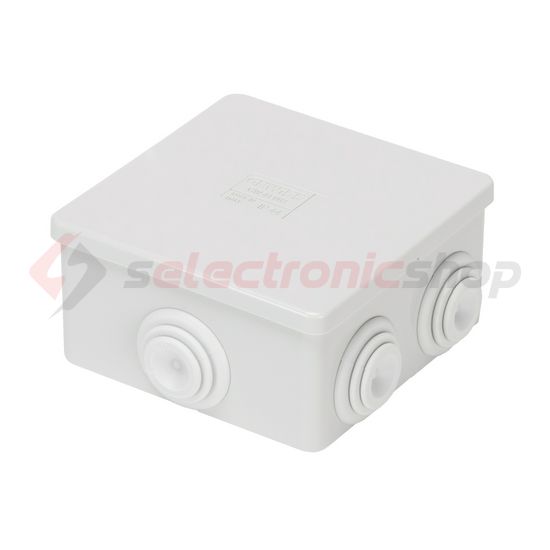 Doboz falonkívüli d23 pattintható műanyag 95.5mm x 95.5mm-hossz 45.5mm IP44 szürke 44CE GEWISS - GW44003