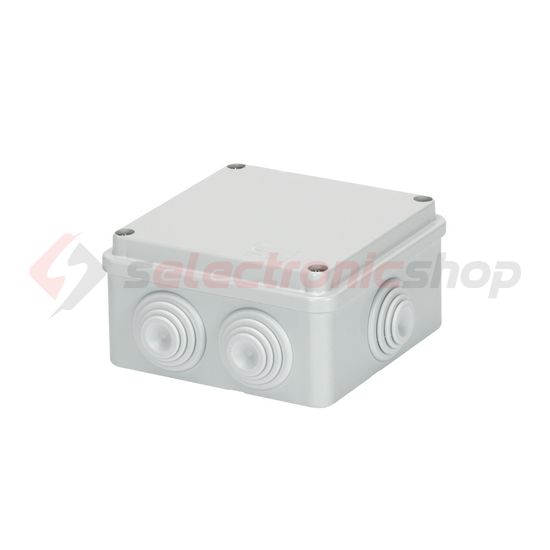 Doboz falonkívüli d29 fém csavarral műanyag 120.5mm x 120.5mm-hossz 58mm IP55 szürke 44CE GEWISS - GW44004