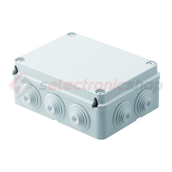 Doboz falonkívüli d37 fém csavarral műanyag 170.5mm x 216.5mm-hossz 79mm IP55 szürke 44CE GEWISS - GW44007