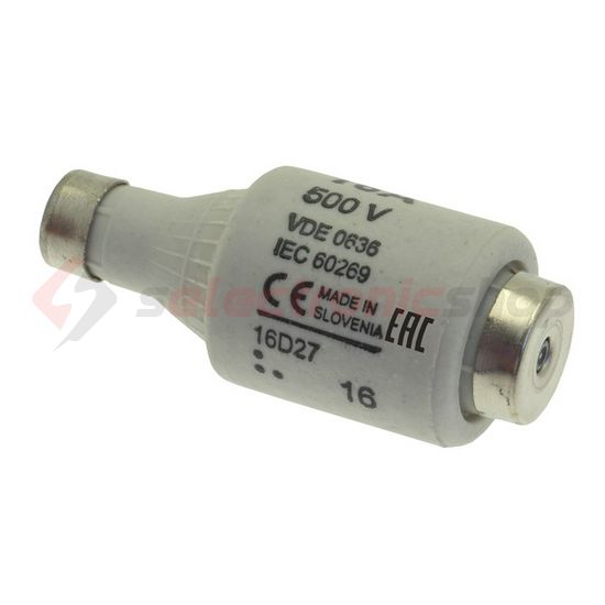 DOLII biztosítóbetét Bussmann DII 16A lomha (T)-jelleggörbe 500V szürke-színkód EATON - 16D27