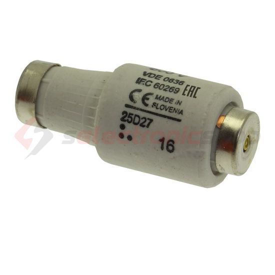 DOLII biztosítóbetét Bussmann DII 25A lomha (T)-jelleggörbe 500V sárga-színkód EATON - 25D27