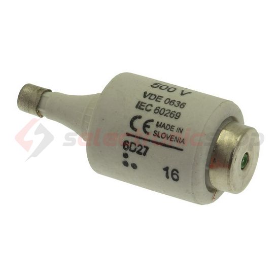 DOLII biztosítóbetét Bussmann DII 6A lomha (T)-jelleggörbe 500V zöld-színkód EATON - 6D27