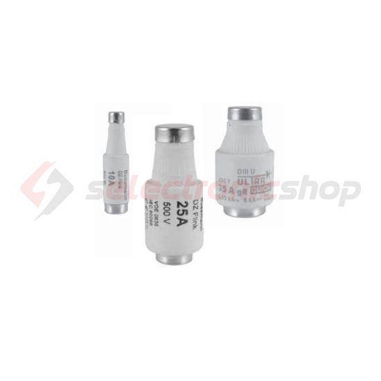 DOLII biztosítóbetét DII 10A gL/gG lomha (T)-jelleggörbe 500V piros-színkód DIIGG50V10 MERSEN - K200707M (028301)