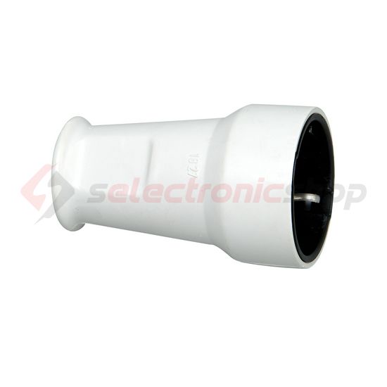 Dugalj lengő 2P+F 16A 250V egyenes műanyag csavaros szürke IP20 Kopp - 182704006