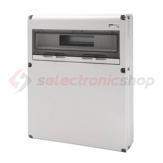 Dugaszoló kiselosztó 63A/400V 20M teli előlap műanyag fali IP65 szürke 68Q-DIN GEWISS - GW68012N